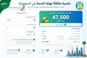 حاسبة مكافأة نهاية الخدمة في السعودية مجانا 2026